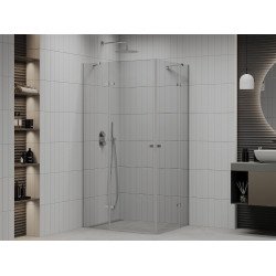 Mexen Roma Duo  Zuhanykabin Nyiló ajtóval   120 x 110 cm,  átlátszó üveg, króm - 854-120-110-02-0 DUO zuhanykabin DUO zuhanykabin 406594 Mexen