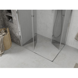 Mexen Lima Duo  Zuhanykabin Csukló ajtóval   80 x 70 cm,  átlátszó üveg, króm - 856-080-070-02-0 DUO zuhanykabin