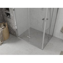 Mexen Lima Duo  Zuhanykabin Csukló ajtóval   80 x 70 cm,  átlátszó üveg, króm - 856-080-070-02-0 DUO zuhanykabin