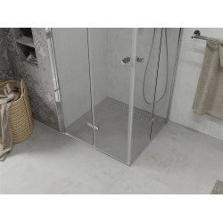 Mexen Lima Duo  Zuhanykabin Csukló ajtóval   80 x 80 cm,  átlátszó üveg, króm - 856-080-080-02-0 DUO zuhanykabin