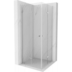 Mexen Lima Duo  Zuhanykabin Csukló ajtóval   80 x 80 cm,  átlátszó üveg, króm - 856-080-080-02-0 DUO zuhanykabin DUO zuhanykabin 406594 Mexen