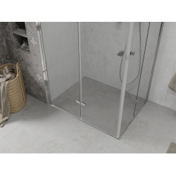 Mexen Lima Duo  Zuhanykabin Csukló ajtóval   90 x 70 cm,  átlátszó üveg, króm - 856-090-070-02-0 DUO zuhanykabin