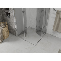 Mexen Lima Duo  Zuhanykabin Csukló ajtóval   90 x 90 cm,  átlátszó üveg, króm - 856-090-090-02-0 DUO zuhanykabin