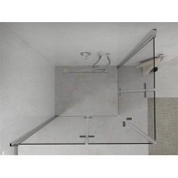 Mexen Lima Duo  Zuhanykabin Csukló ajtóval   100 x 70 cm,  átlátszó üveg, króm - 856-100-070-02-0 DUO zuhanykabin