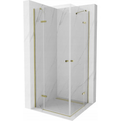 Mexen Roma Duo  Zuhanykabin Nyiló ajtóval   80 x 80 cm,  átlátszó üveg,  arany  - 854-080-080-50-00-0 DUO zuhanykabin DUO zuhanykabin 406594 Mexen