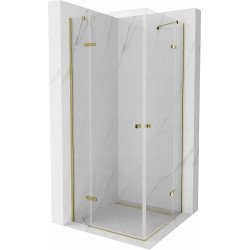 Mexen Roma Duo  Zuhanykabin Nyiló ajtóval   90 x 90 cm,  átlátszó üveg,  arany  - 854-090-090-50-00-0 DUO zuhanykabin DUO zuhanykabin 406594 Mexen