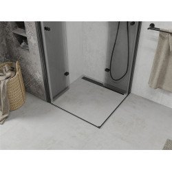 Mexen Lima Duo  Zuhanykabin Csukló ajtóval   70 x 70 cm,  átlátszó üveg,  fekete  - 856-070-070-70-00-0 DUO zuhanykabin