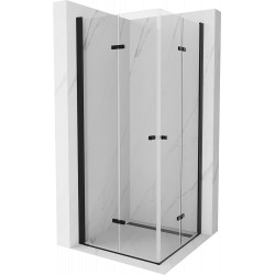 Mexen Lima Duo  Zuhanykabin Csukló ajtóval   90 x 90 cm,  átlátszó üveg,  fekete  - 856-090-090-70-00-0 DUO zuhanykabin DUO zuhanykabin 406594 Mexen