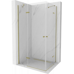 Mexen Roma Duo  Zuhanykabin Nyiló ajtóval   80 x 70 cm,  átlátszó üveg,  arany  - 854-080-070-50-00-0 DUO zuhanykabin DUO zuhanykabin 406594 Mexen