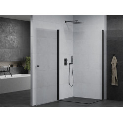 Mexen Pretoria Duo  Zuhanykabin Nyiló ajtóval   90 x 80 cm,  átlátszó üveg,  fekete  - 852-090-080-70-00-0 DUO zuhanykabin