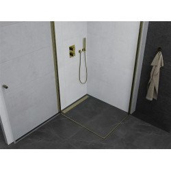 Mexen Pretoria Duo  Zuhanykabin Nyiló ajtóval   100 x 90 cm,  átlátszó üveg,  arany  - 852-100-090-50-00-0 DUO zuhanykabin