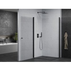 Mexen Pretoria Duo  Zuhanykabin Nyiló ajtóval   100 x 90 cm,  átlátszó üveg,  fekete  - 852-100-090-70-00-0 DUO zuhanykabin