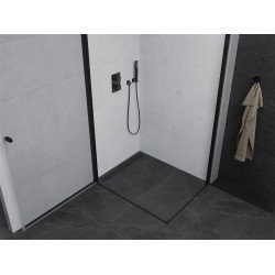 Mexen Pretoria Duo  Zuhanykabin Nyiló ajtóval   100 x 90 cm,  átlátszó üveg,  fekete  - 852-100-090-70-00-0 DUO zuhanykabin