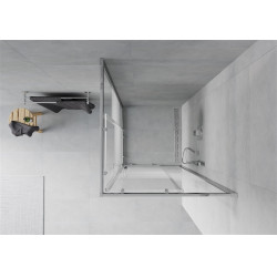 Mexen Rio Zuhanykabin Toló ajtóval  90 x 90 cm,  intim  , króm - 860-090-090-01-2 Toló ajtós