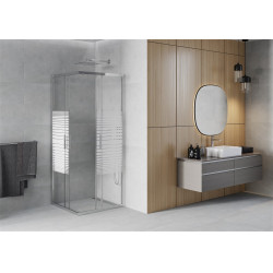 Mexen Rio Zuhanykabin Toló ajtóval  90 x 90 cm,  intim  , króm - 860-090-090-01-2 Toló ajtós