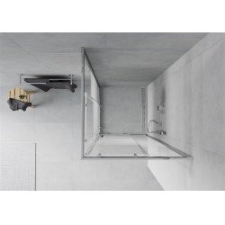 Mexen Rio Zuhanykabin Toló ajtóval  90 x 90 cm,  intim  , króm - 860-090-090-01-2 Toló ajtós
