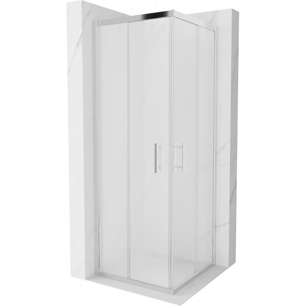 Mexen Rio Zuhanykabin Toló ajtóval  70 x 70 cm,   szatén  , króm - 860-070-070-01-3 Toló ajtós