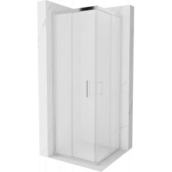 Mexen Rio Zuhanykabin Toló ajtóval  70 x 70 cm,   szatén  , króm - 860-070-070-01-3 Toló ajtós Toló ajtós 406594 Mexen
