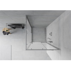 Mexen Rio Zuhanykabin Toló ajtóval  70 x 70 cm,   szatén  , króm - 860-070-070-01-3 Toló ajtós