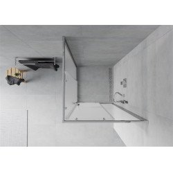 Mexen Rio Zuhanykabin Toló ajtóval  70 x 70 cm,   szatén  , króm - 860-070-070-01-3 Toló ajtós
