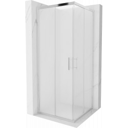 Mexen Rio Zuhanykabin Toló ajtóval  80 x 80 cm,   szatén  , króm - 860-080-080-01-3 Toló ajtós Toló ajtós 406594 Mexen