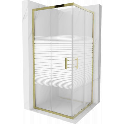Mexen Rio Zuhanykabin Toló ajtóval  90 x 90 cm,  intim  , arany  - 860-090-090-50-2 Toló ajtós Toló ajtós 406594 Mexen