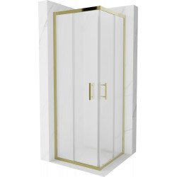 Mexen Rio Zuhanykabin Toló ajtóval  70 x 70 cm,   szatén  , arany  - 860-070-070-50-3 Toló ajtós Toló ajtós 406594 Mexen