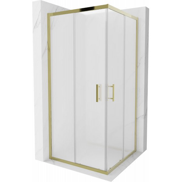 Mexen Rio Zuhanykabin Toló ajtóval  90 x 90 cm,   szatén  , arany  - 860-090-090-50-3 Toló ajtós