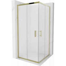 Mexen Rio Zuhanykabin Toló ajtóval  90 x 90 cm,   szatén  , arany  - 860-090-090-50-3 Toló ajtós Toló ajtós 406594 Mexen