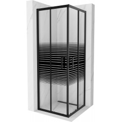 Mexen Rio Zuhanykabin Toló ajtóval  70 x 70 cm,  intim  ,  fekete  - 860-070-070-70-2 Toló ajtós Toló ajtós 406594 Mexen