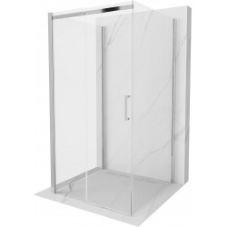 Mexen Omega háromoldalú zuhanykabin  Toló ajtóval   100 x 100 cm,  átlátszó üveg, króm - 825-100-100-01-00-3 Három oldalu zuhanykabin Három oldalu zuhanykabin 406594 Mexen