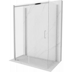 Mexen Omega háromoldalú zuhanykabin  Toló ajtóval   140 x 80 cm,  átlátszó üveg, króm - 825-140-080-01-00-3 Három oldalu zuhanykabin Három oldalu zuhanykabin 406594 Mexen