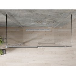 Mexen Omega háromoldalú zuhanykabin  Toló ajtóval   140 x 80 cm,  átlátszó üveg, króm - 825-140-080-01-00-3 Három oldalu zuhanykabin