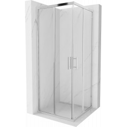Mexen Rio Zuhanykabin Toló ajtóval  80 x 80 cm,  átlátszó üveg, króm - 860-080-080-01-0 Toló ajtós Toló ajtós 406594 Mexen