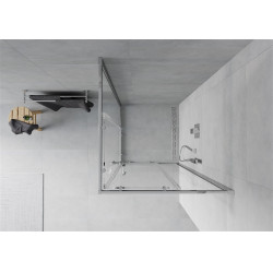 Mexen Rio Zuhanykabin Toló ajtóval  80 x 80 cm,  átlátszó üveg, króm - 860-080-080-01-0 Toló ajtós
