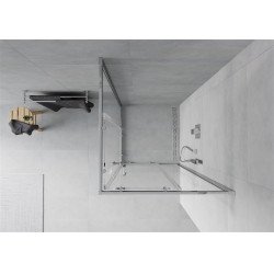 Mexen Rio Zuhanykabin Toló ajtóval  80 x 80 cm,  átlátszó üveg, króm - 860-080-080-01-0 Toló ajtós
