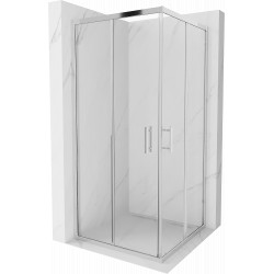 Mexen Rio Zuhanykabin Toló ajtóval  90 x 90 cm,  átlátszó üveg, króm - 860-090-090-01-0 Toló ajtós Toló ajtós 406594 Mexen