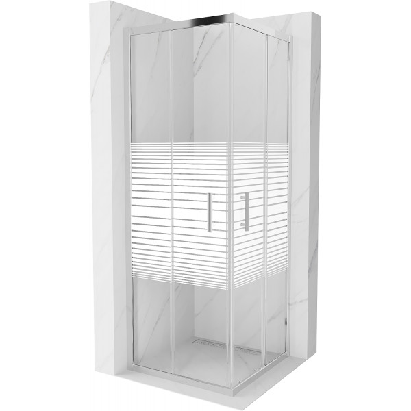 Mexen Rio Zuhanykabin Toló ajtóval  70 x 70 cm,  intim  , króm - 860-070-070-01-2 Toló ajtós