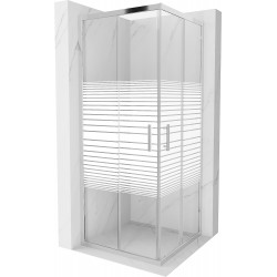 Mexen Rio Zuhanykabin Toló ajtóval  80 x 80 cm,  intim  , króm - 860-080-080-01-2 Toló ajtós Toló ajtós 406594 Mexen