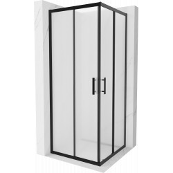 Mexen Rio Zuhanykabin Toló ajtóval  80 x 80 cm,   szatén  ,  fekete  - 860-080-080-70-3 Toló ajtós Toló ajtós 406594 Mexen
