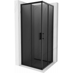 Mexen Rio Zuhanykabin Toló ajtóval  80 x 80 cm, grafit,  fekete  - 860-080-080-70-4 Toló ajtós Toló ajtós 406594 Mexen