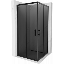 Mexen Rio Zuhanykabin Toló ajtóval  90 x 90 cm, grafit,  fekete  - 860-090-090-70-4 Toló ajtós Toló ajtós 406594 Mexen
