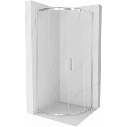 Mexen Rio íves  Zuhanykabin Toló ajtóval  80 x 80 cm,  átlátszó üveg, króm - 863-080-080-01-0 Íves Íves 406594 Mexen