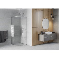 Mexen Rio íves  Zuhanykabin Toló ajtóval  90 x 90 cm,  intim  , króm - 863-090-090-01-2 Íves