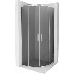 Mexen Rio íves  Zuhanykabin Toló ajtóval  90 x 90 cm, grafit, króm - 863-090-090-01-4 Íves Íves 406594 Mexen
