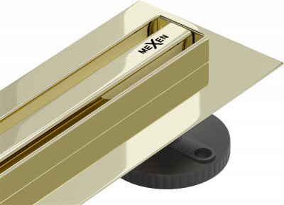 Mexen Flat 360° Slim  Zuhanyfolyóka padlóba 100 cm,  arany  - 1541100 Padlóba épithetö