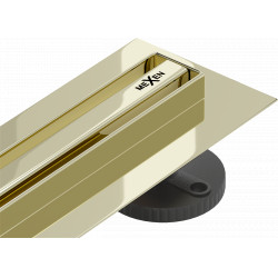 Mexen Flat 360° Slim  Zuhanyfolyóka padlóba 100 cm,  arany  - 1541100 Padlóba épithetö Padlóba épithetö 406594 Mexen