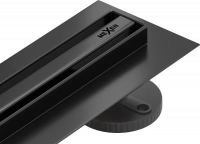 Mexen Flat 360° Slim  Zuhanyfolyóka padlóba 70 cm,  fekete  - 1741070 Padlóba épithetö