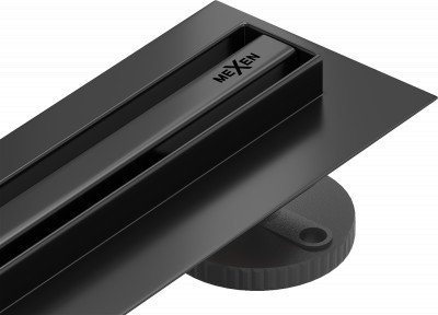 Mexen Flat 360° Slim  Zuhanyfolyóka padlóba 70 cm,  fekete  - 1741070 Padlóba épithetö