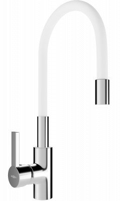 Mexen Flex  mosogató csaptelep  , króm/fehér- 670900-02 Konyhai csap